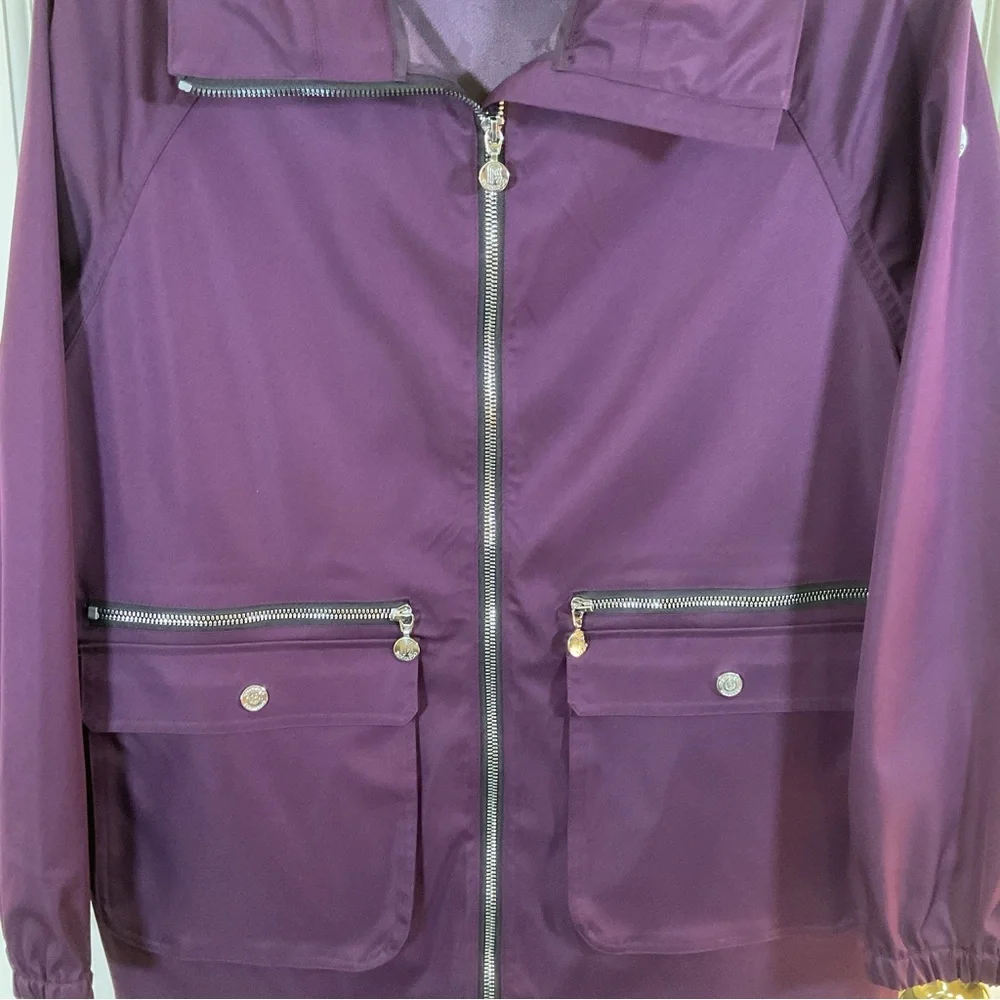 Bernardo Grape Full Zip Front Pockets Long Sleeve Lightweight Jacket. Size S